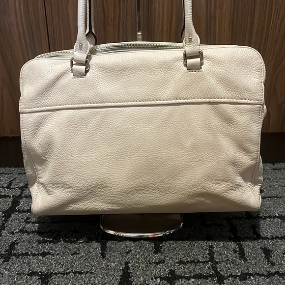 Kate Spade Ivory Pebble Leather Double Zip Work Tote - Picture 2 of 8